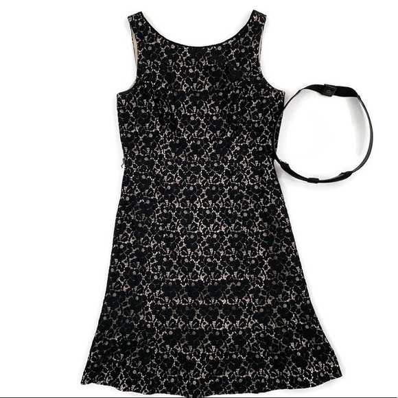 black and cream dress